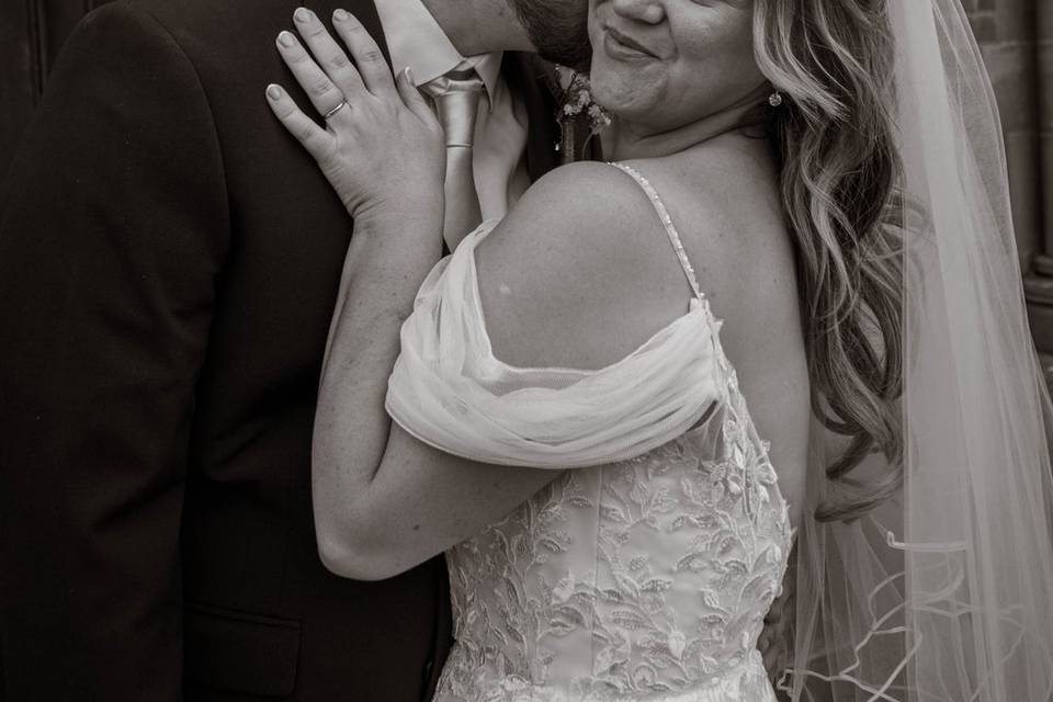 Black and white wedding imagery