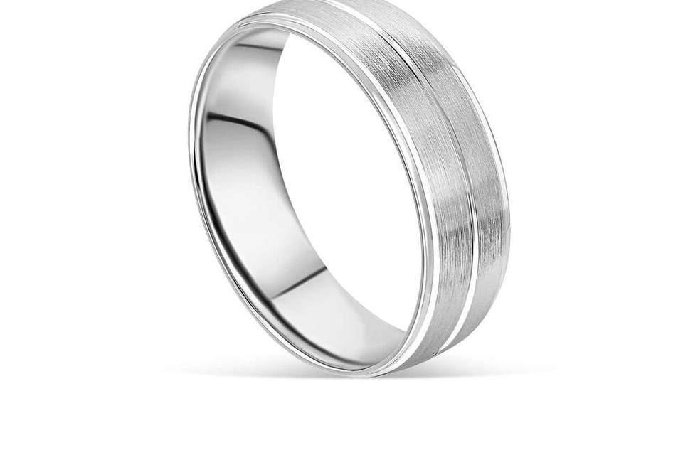 Platinum 6mm men's wedding band