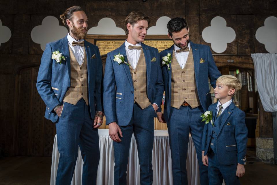 Three-piece suits with waistcoats