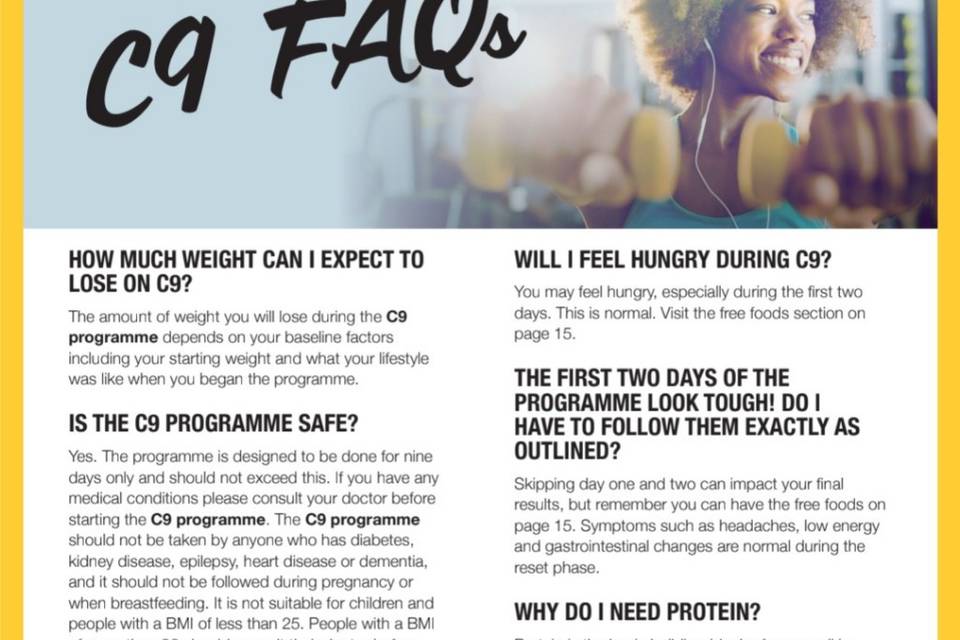 9 day cleanse FAQs page 1