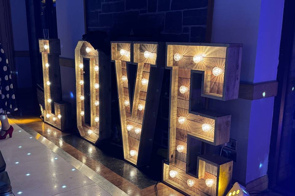 Rustic Light Up Letters