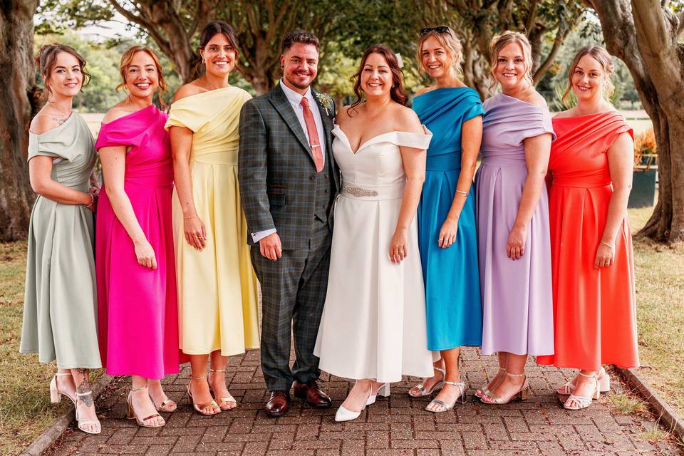 Rainbow Pastel Wedding Party