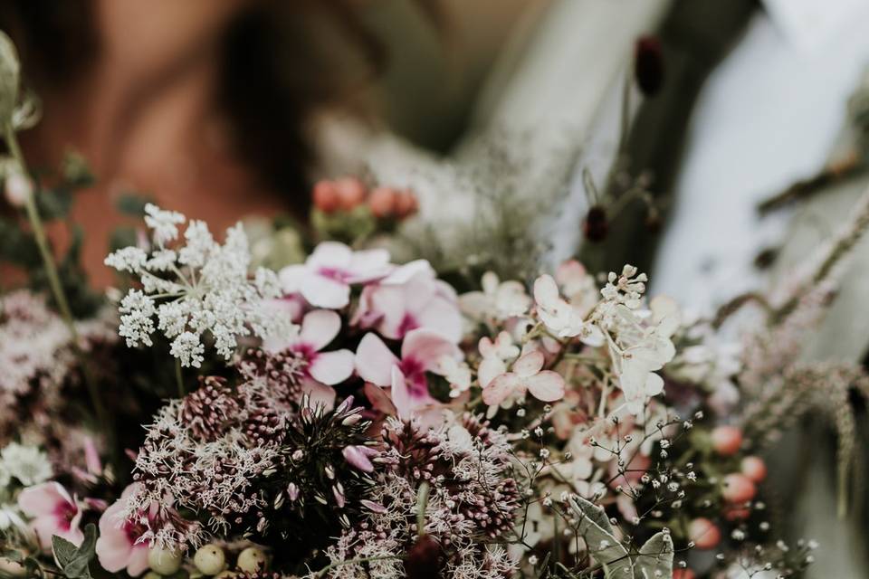 Tender newlywed portrait