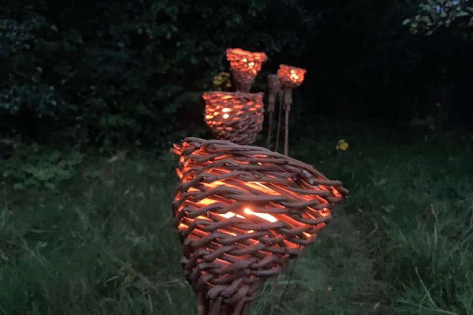 Torches with candles