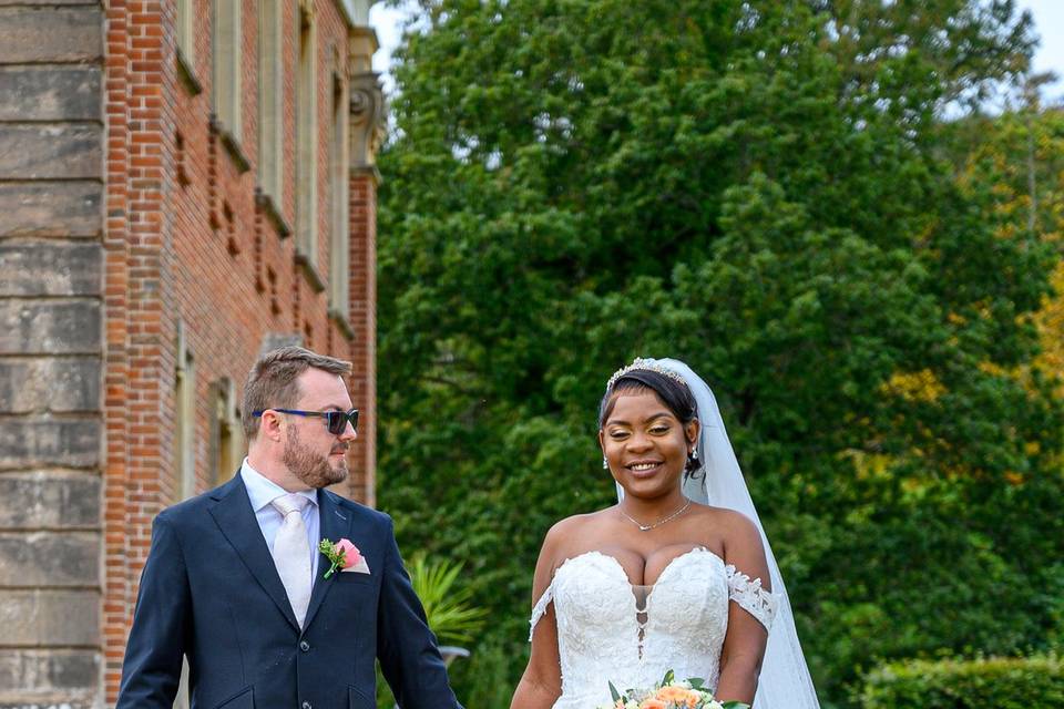 Bride and Groom Walking