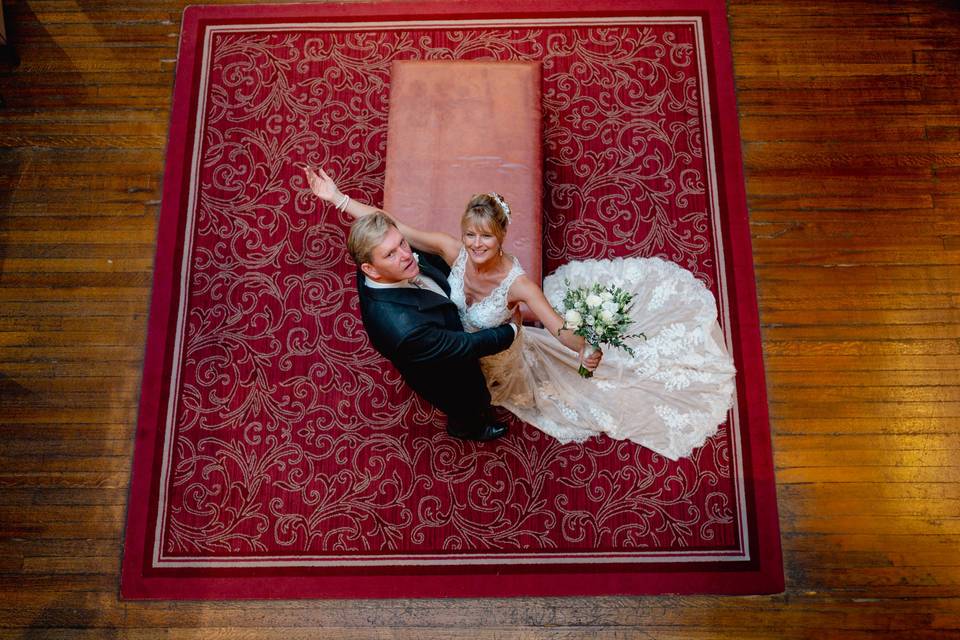 Bride and Groom celebrate