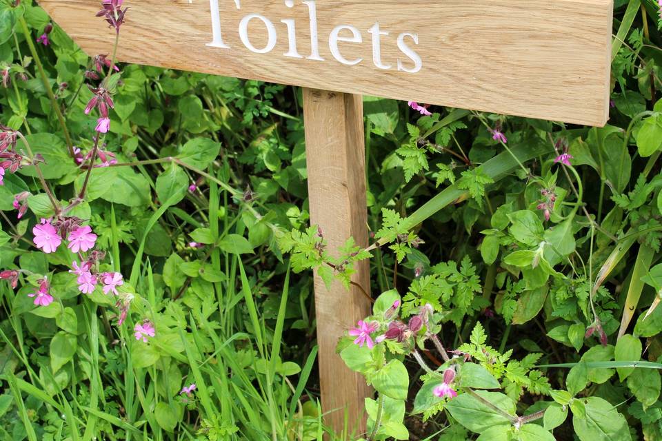 Toilets wedding sign