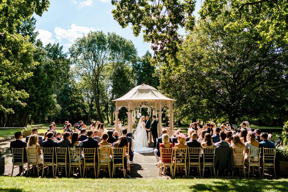 Outdoor ceremony space