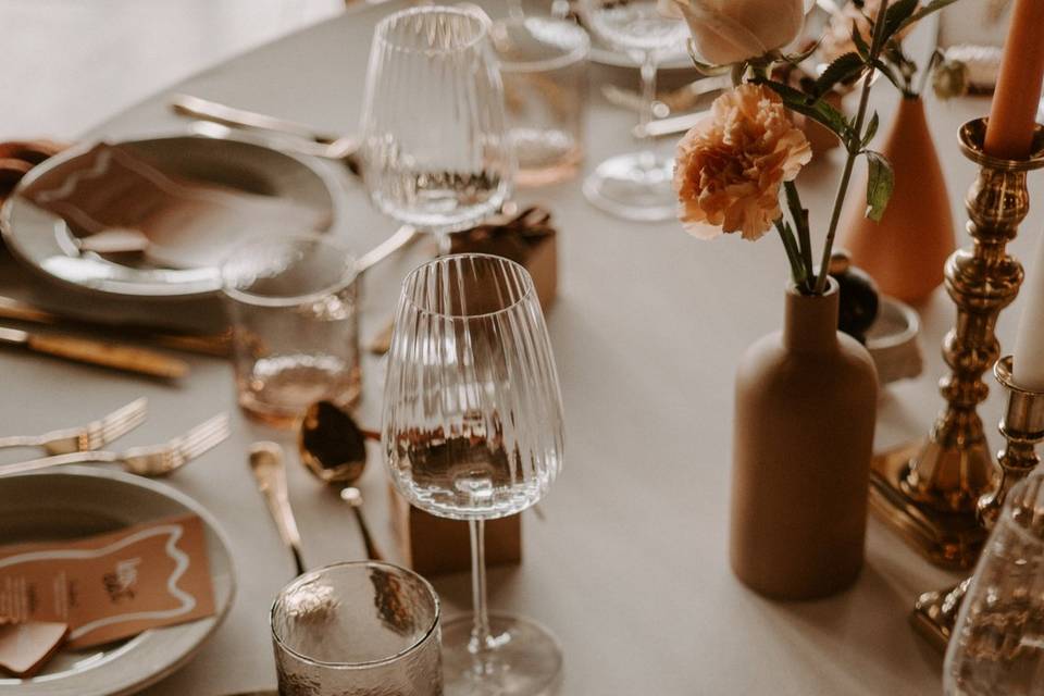 A warm tablescape for N&M