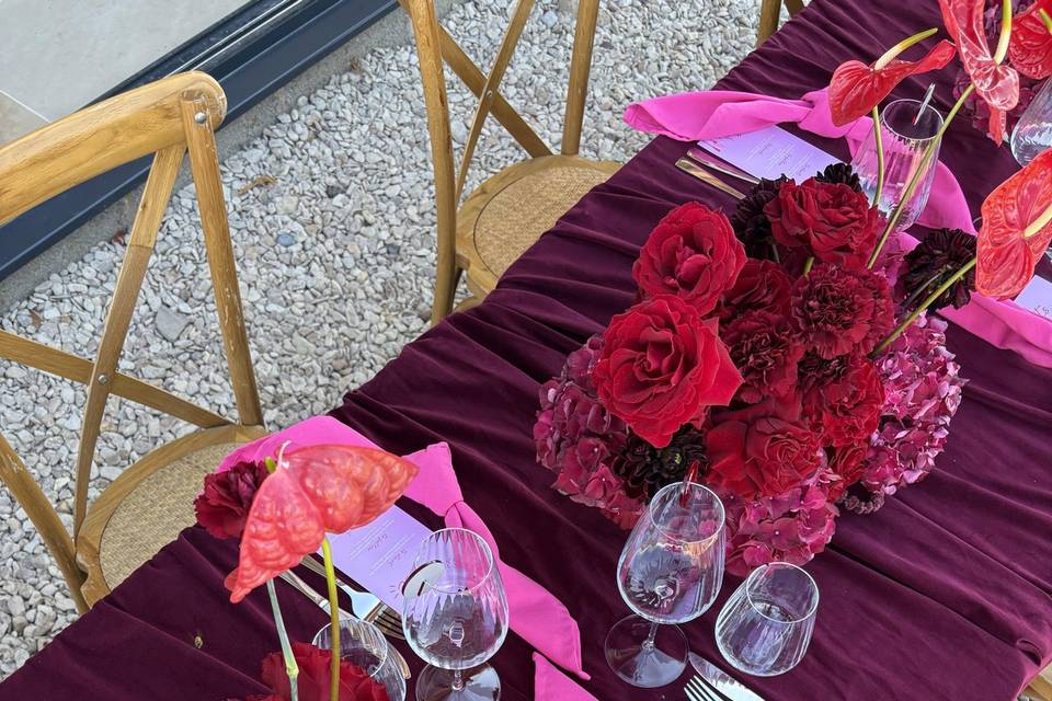 A modern dinner party