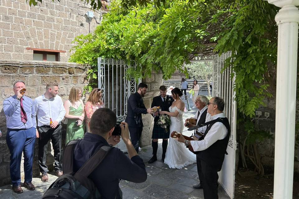 Welcome Couple at the Venue