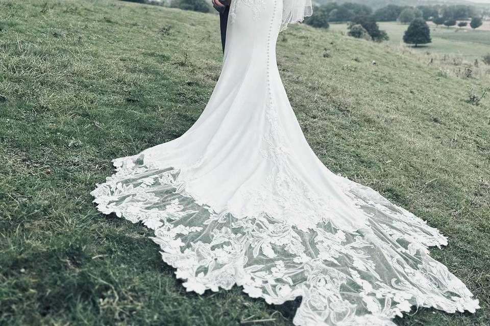 White bridal dress