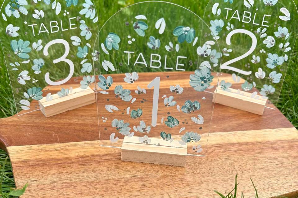Table numbers