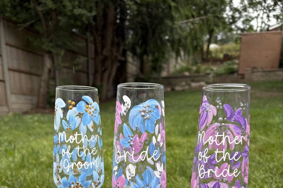 Bride and mothers