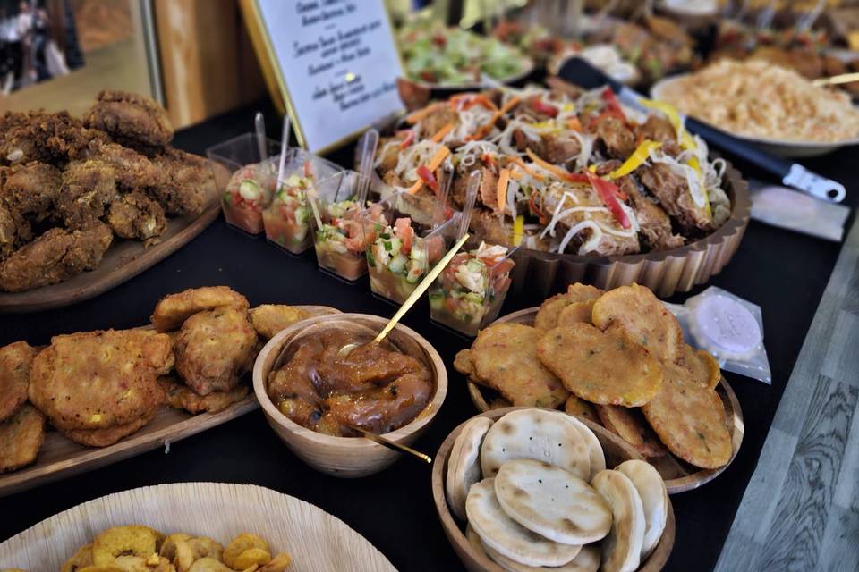 Caribbean food platter