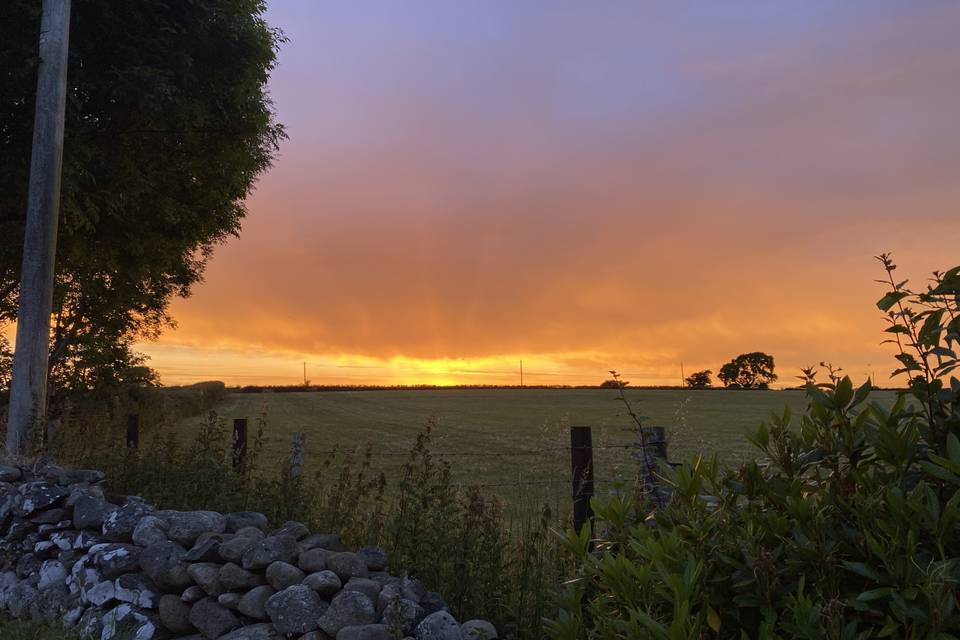 Countryside views at dusk