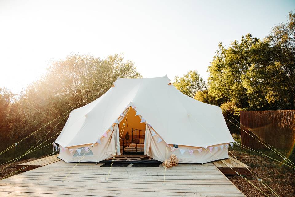 Luxury glamping tents