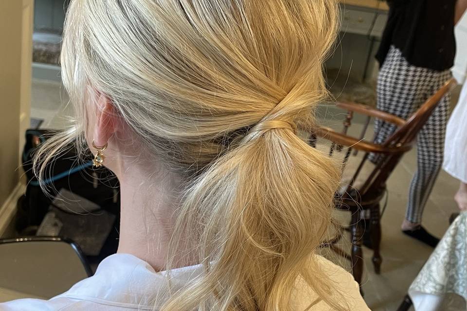 Bridesmaid ponytail