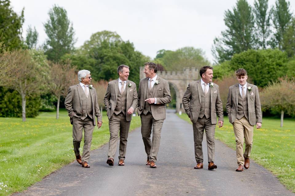 Grooms getting ready