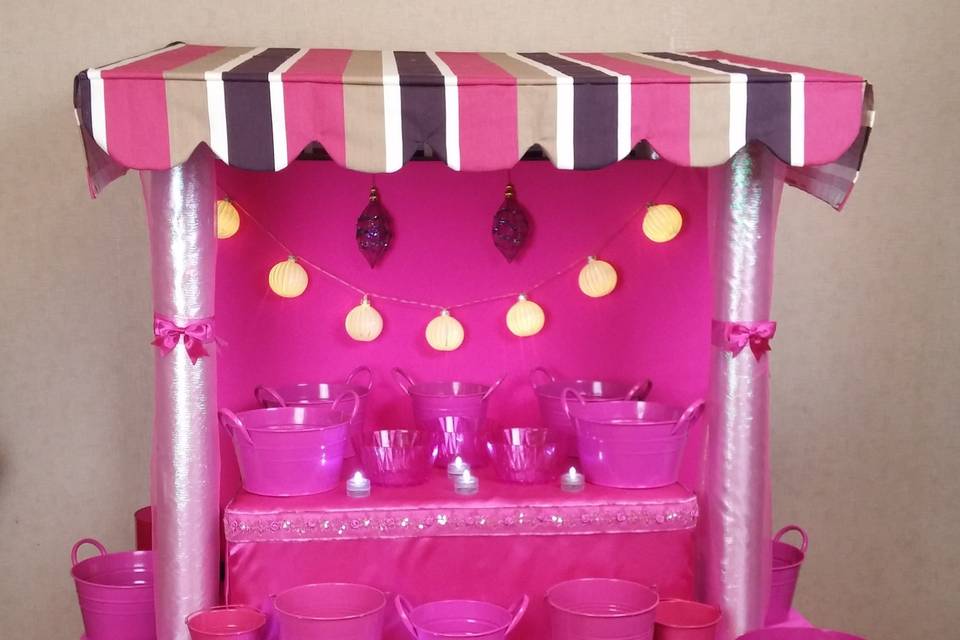 Pink sweet stall