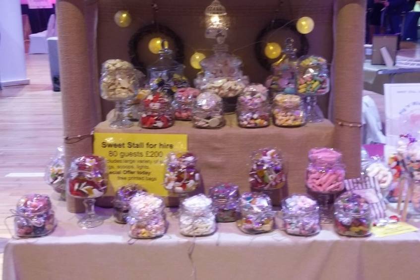 Rustic with jars sweet stall