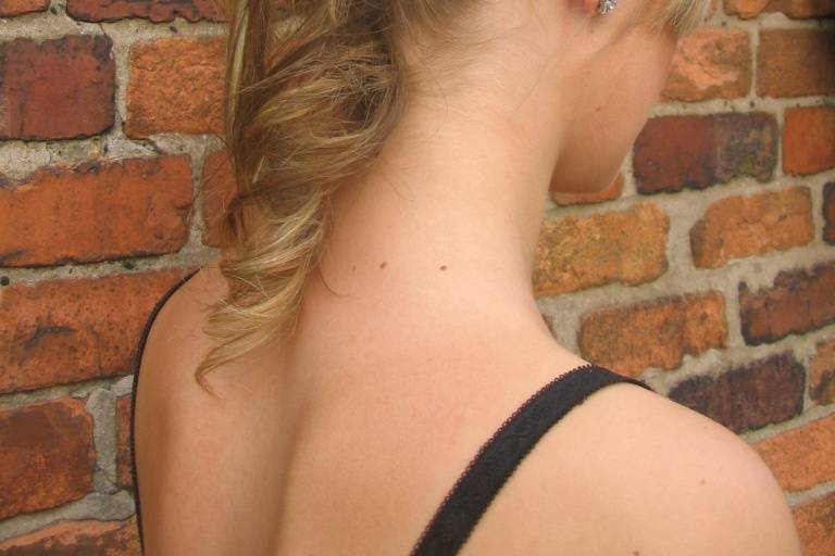 Side plait and curls