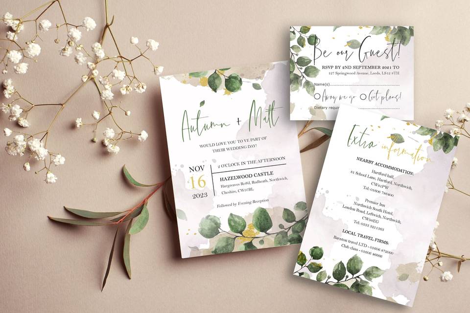 Botanical Wedding Invitations