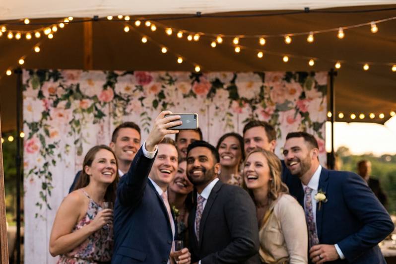 The wedding photo corner