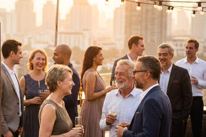 Guests on the terrace