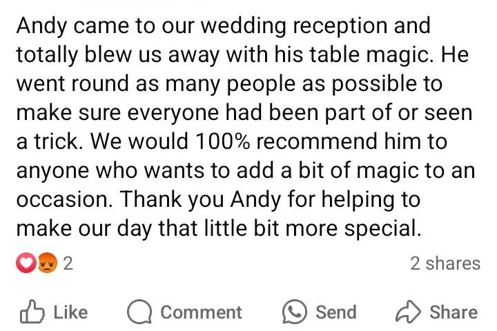 Magician For weddings in Glouc