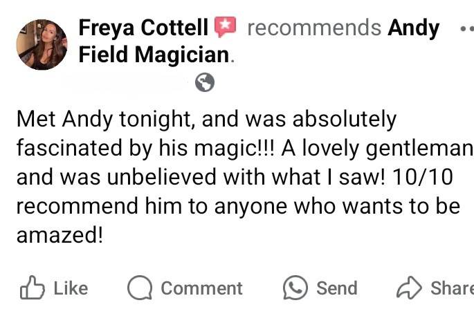 Close Up Wedding Magician Glou
