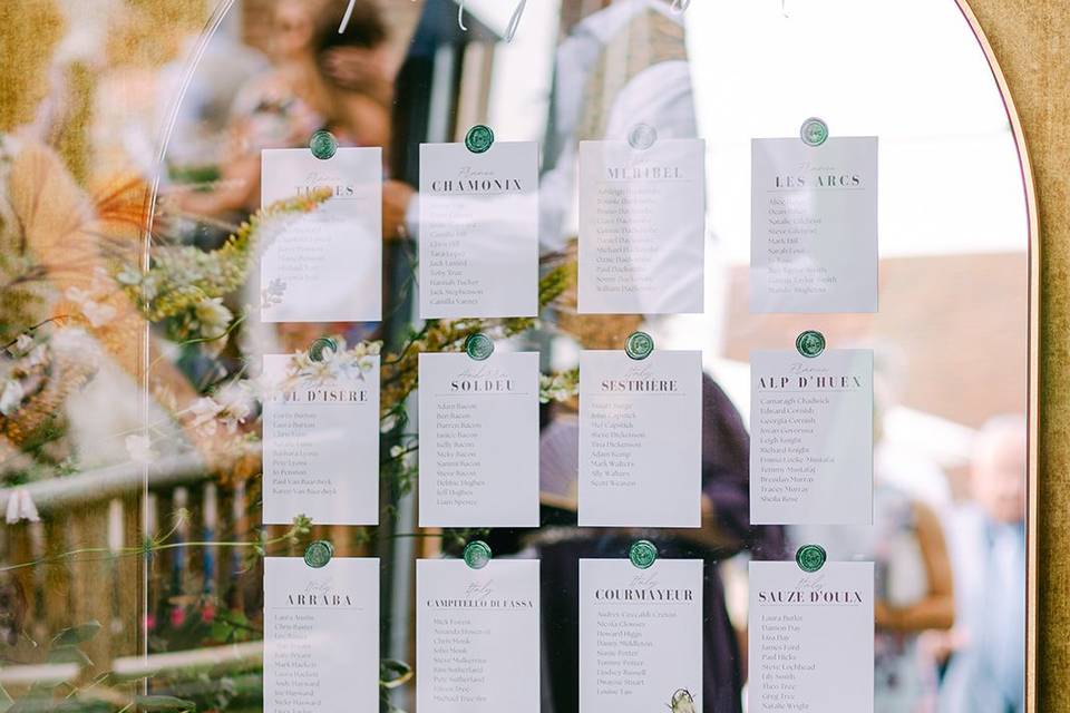 Seating Plan Flowers