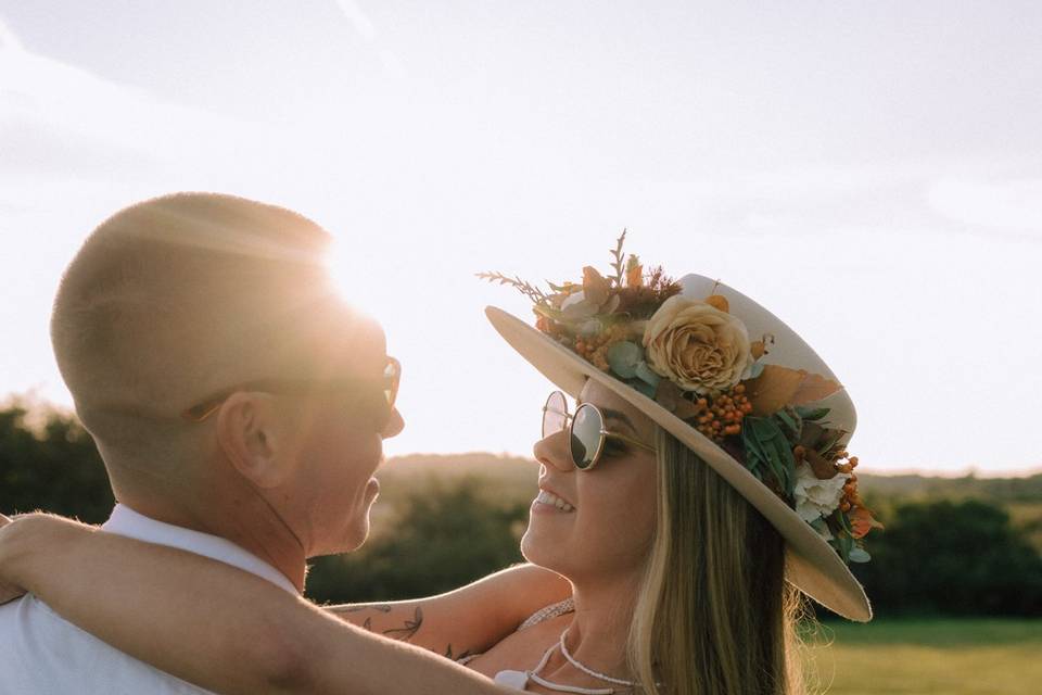 Evie’s bridal hat