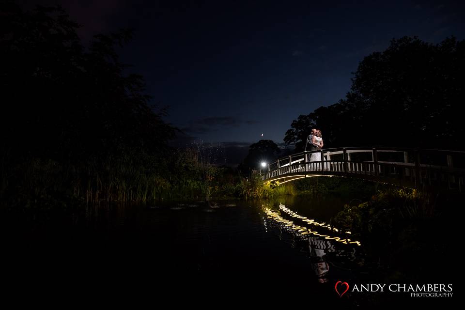 Night time on the bridge