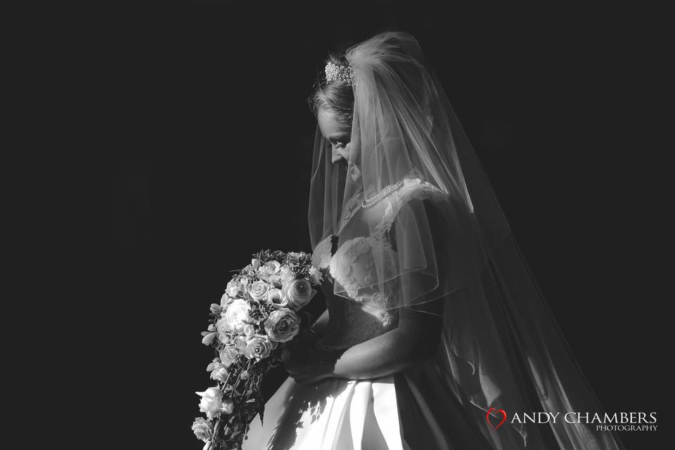 Black & white bridal