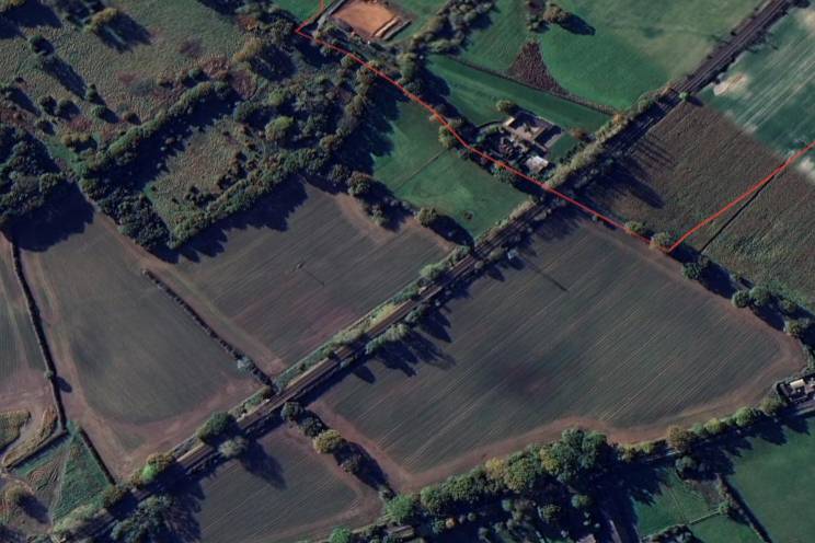 Green area shown top right