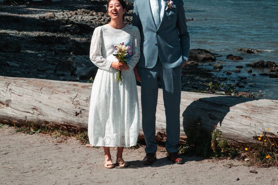 Beach elopement