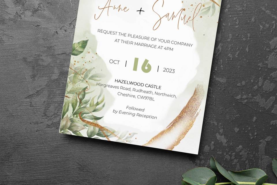 Earth Wedding Invite