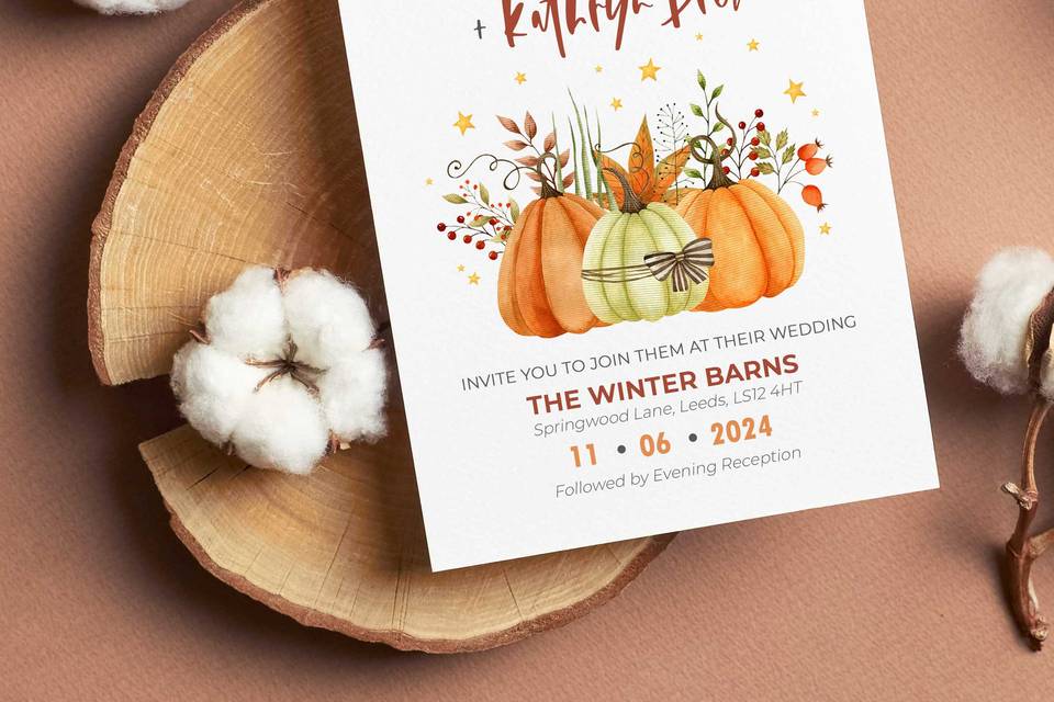 Pumpkin Wedding Invite