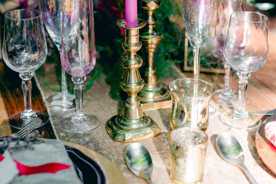 Candle Stick and Glassware