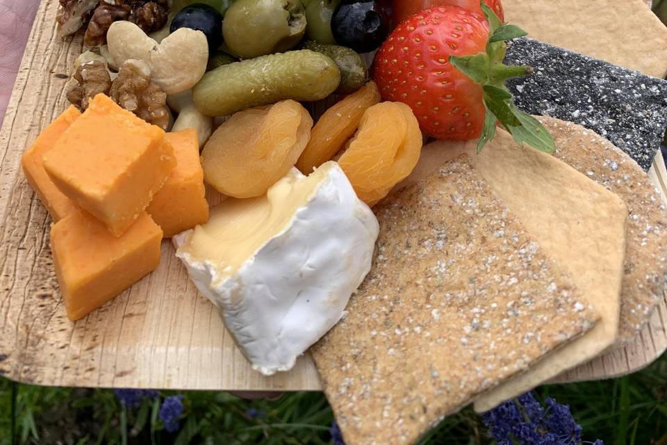 Beautiful British cheese plate