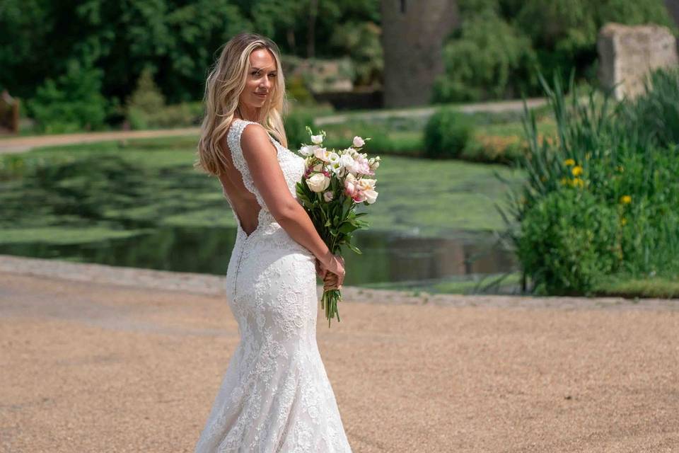 Bridal outside Castle