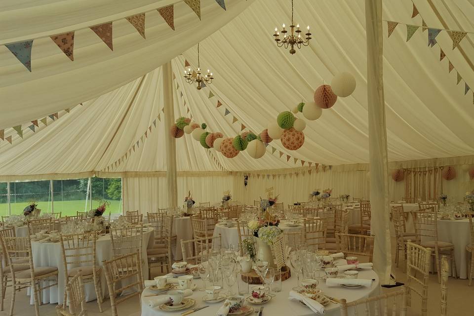 Decorated marquee