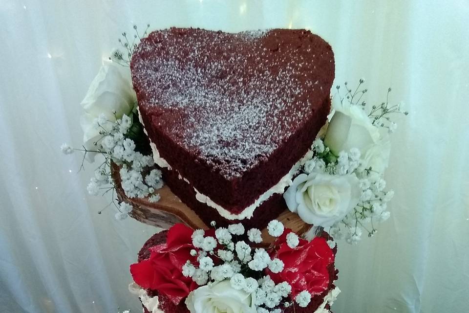 Red velvet floating heart