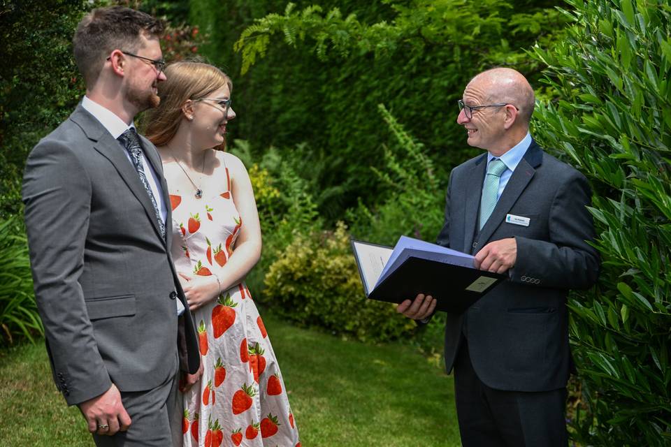 Couple sharing vows