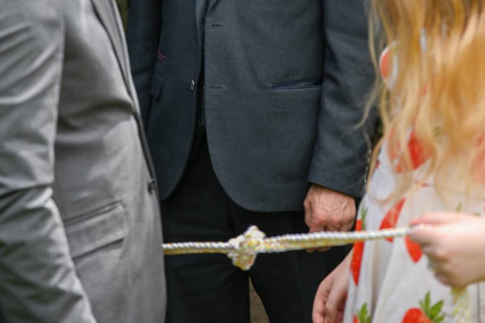 Handfasting rope detail