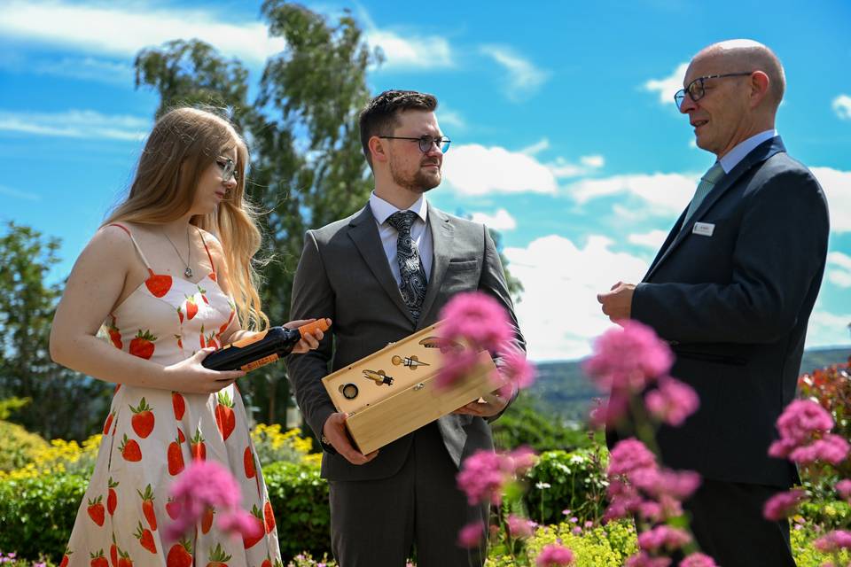 Wedding ring exchange