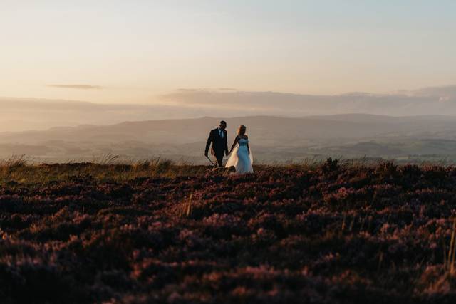 Golden hour up Elslack Moor