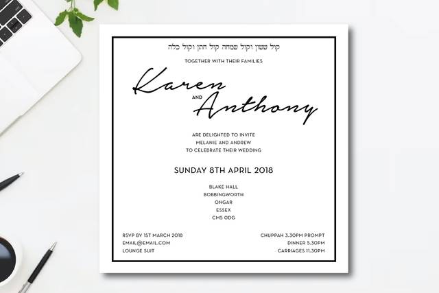 Minimal Wedding Invitation