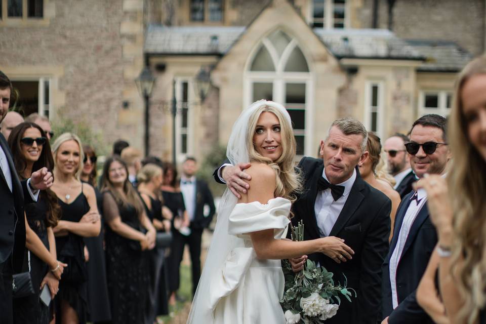 Candid shot after confetti